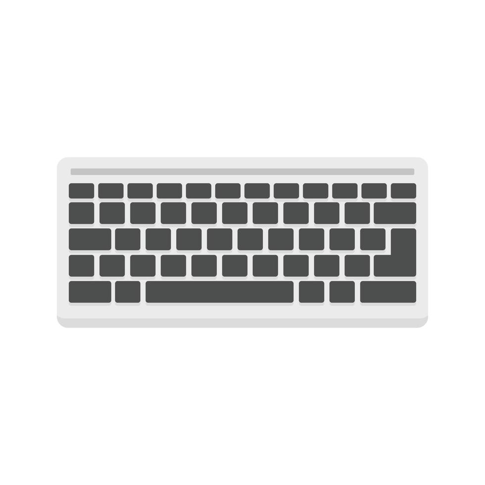 Hardware keyboard icon flat isolated vector
