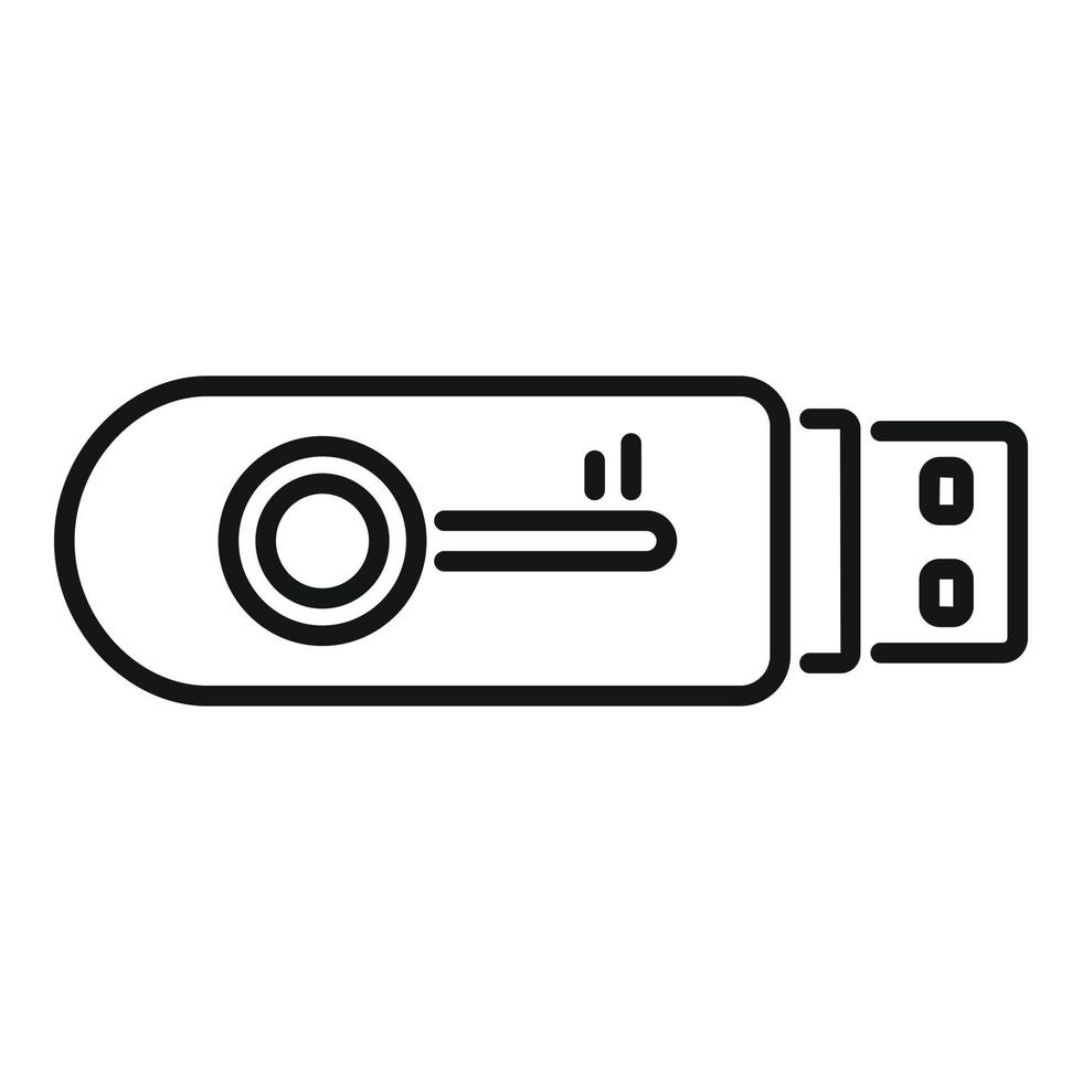 Usb flash password recovery icon outline vector. Page account 14865284