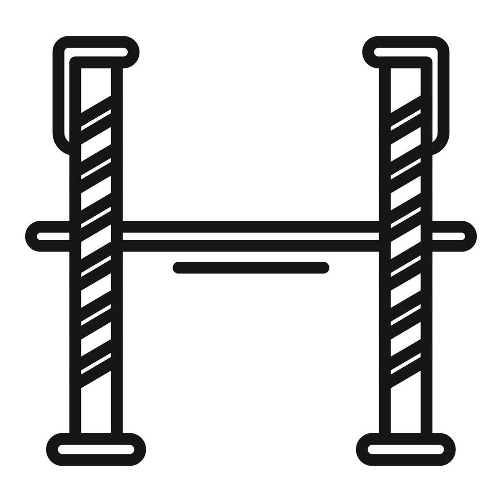 Car lift ramp icon outline vector. Garage repair vector