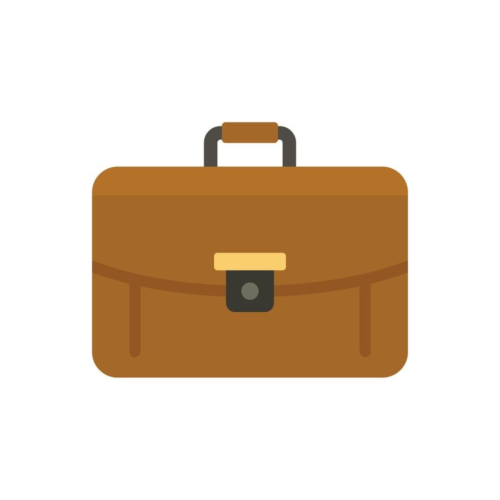 icono de bolsa de cuero de negocios vector aislado plano