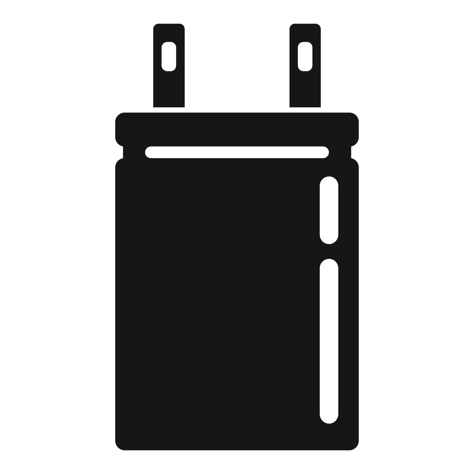 Semiconductor capacitor icon simple vector. Electric component 14865317