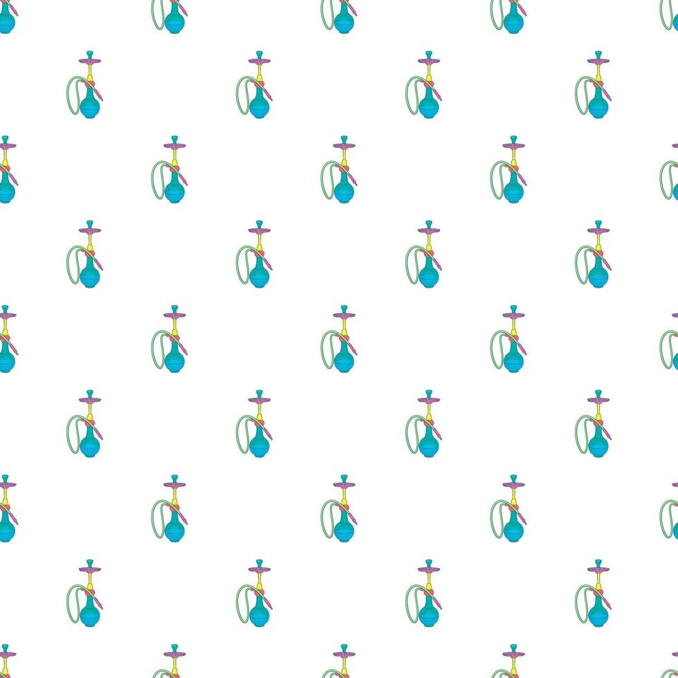 Hookah pattern, cartoon style vector