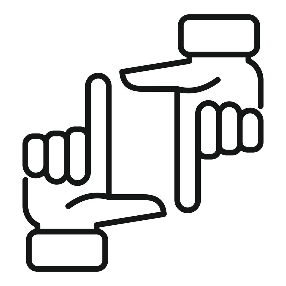 Work focus icon outline vector. Customer organization vector