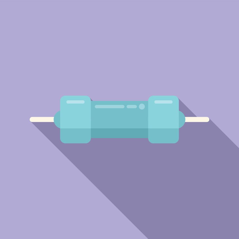 Electric resistor icon flat vector. Capacitor chip vector