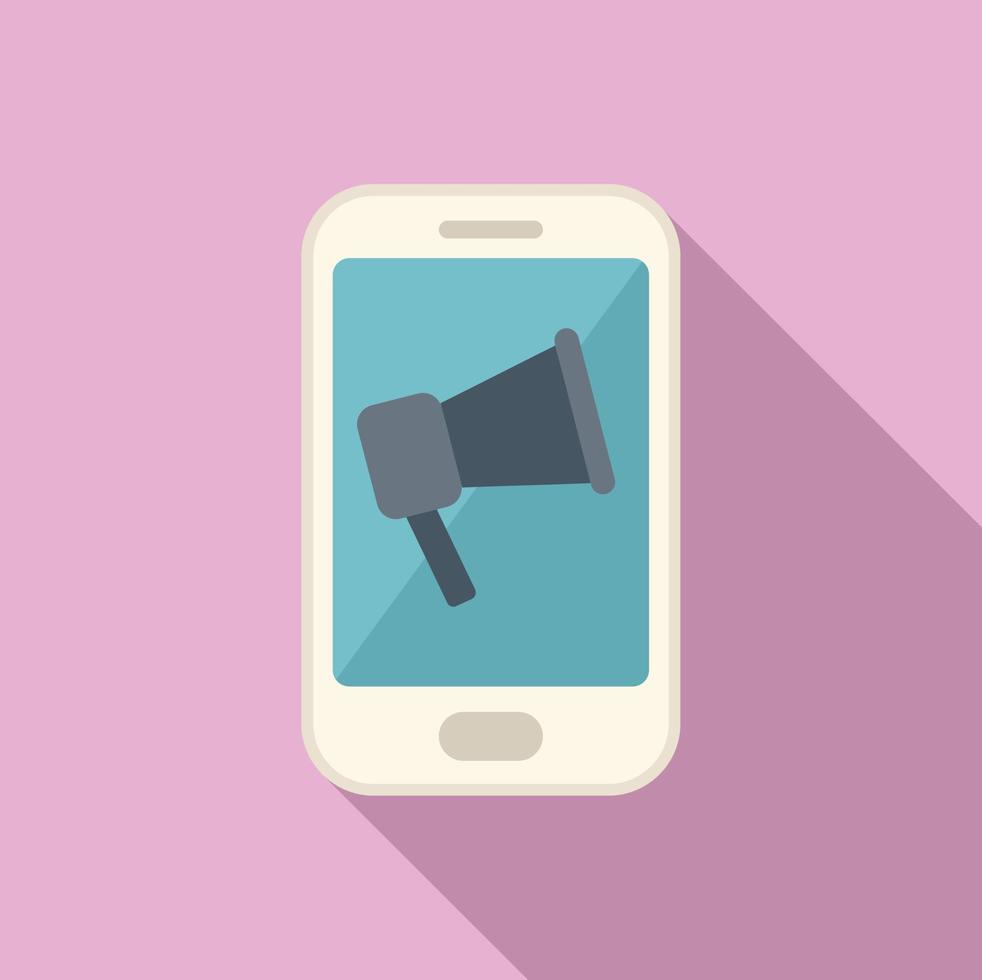 Phone customer database icon flat vector. Crm data vector