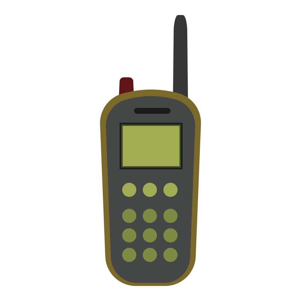 cazador walkie talkie icono vector de dibujos animados. equipo de caza