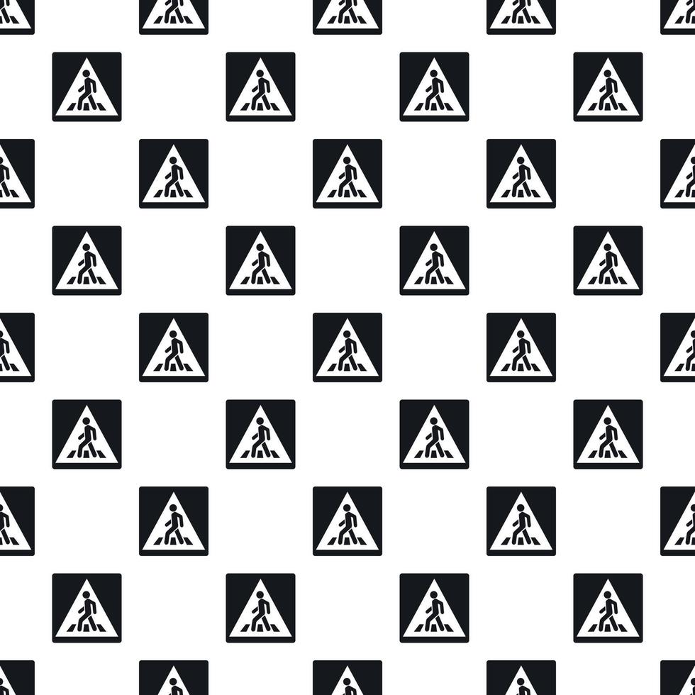Sign pedestrian crossing pattern, simple style vector