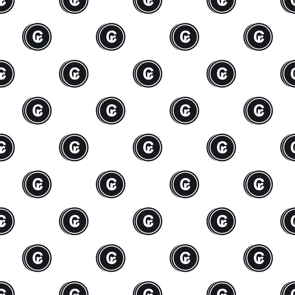 Coin with cruzeiro sign pattern, simple style vector