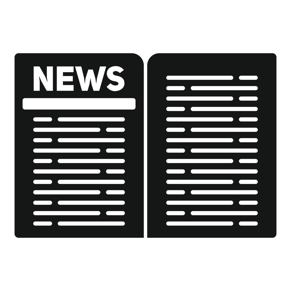 Newsletter icon simple vector. News paper vector