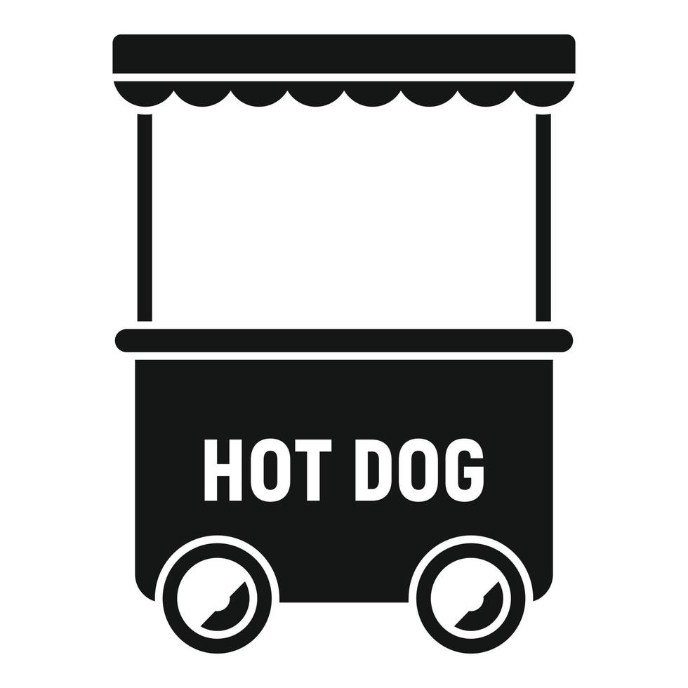 Fast hot dog icon simple vector. Cart food vector