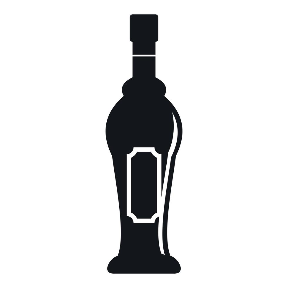 Alcohol bottle icon, simple style vector
