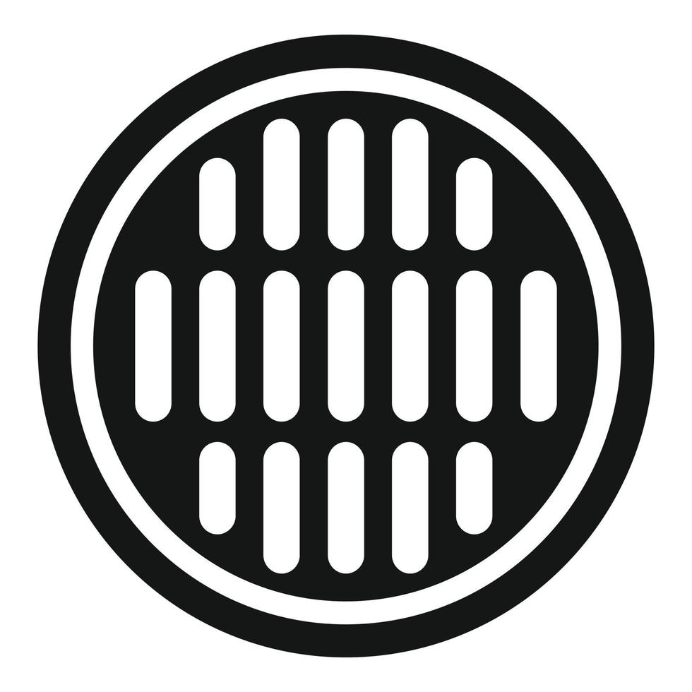 Iron manhole icon simple vector. City road vector