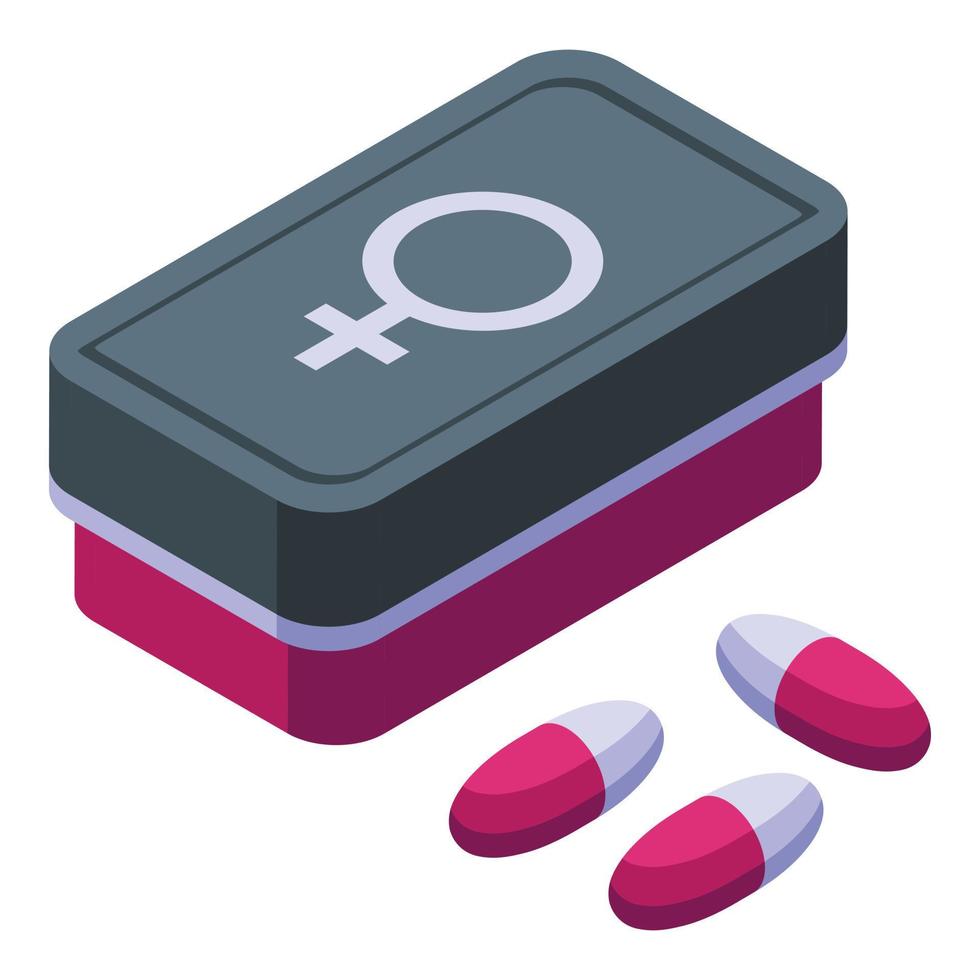 Contraceptives capsule icon isometric vector. Birth control vector