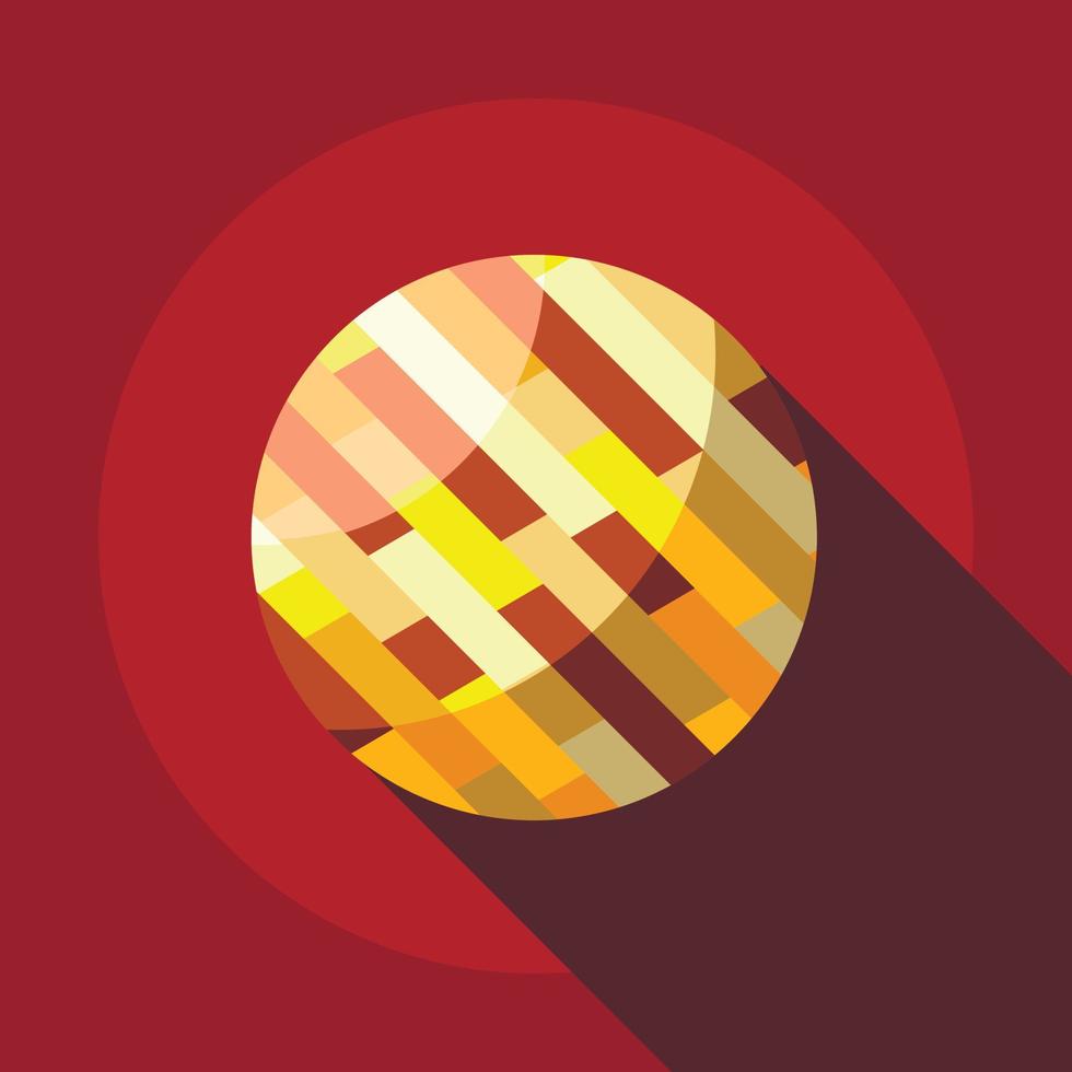 Brown planet icon, flat style vector