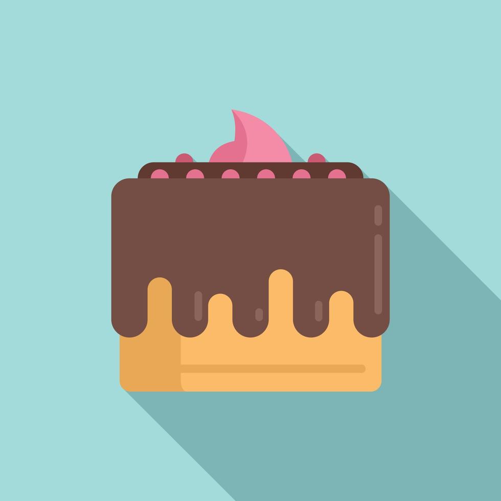 Cake icon flat vector. Happy birthday vector