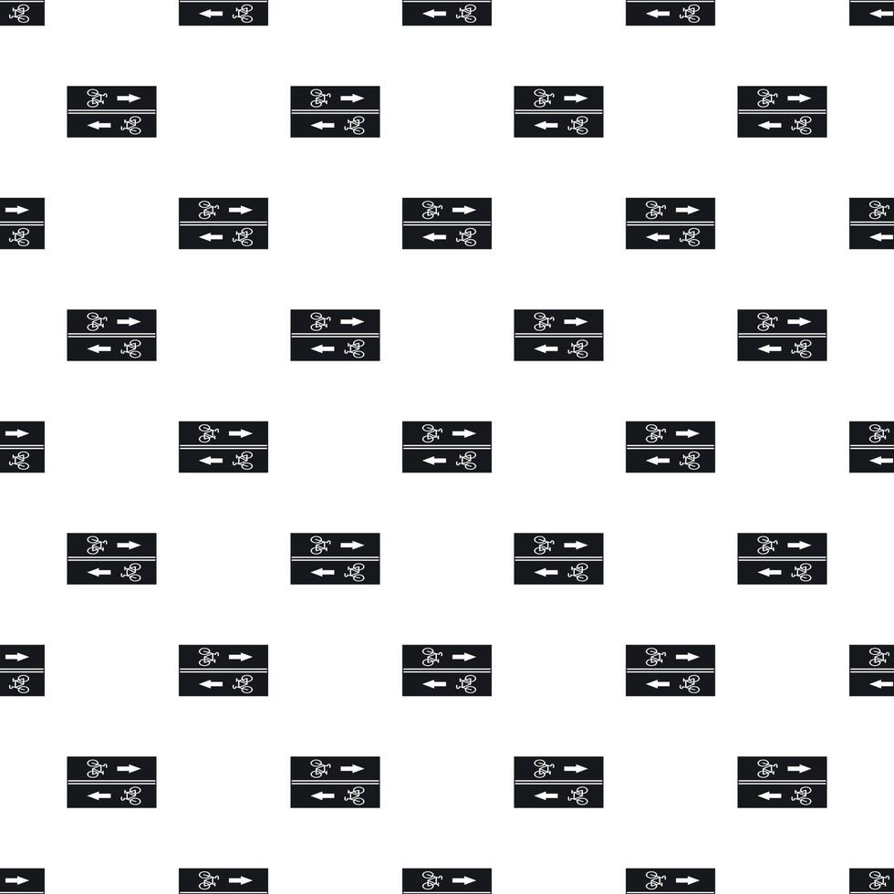 Road for cyclists pattern, simple style vector