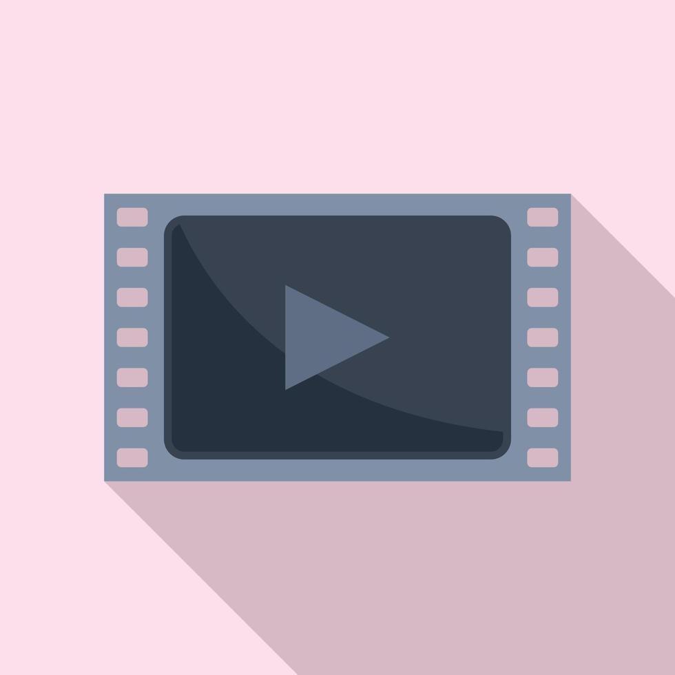 Video play icon flat vector. Web button vector