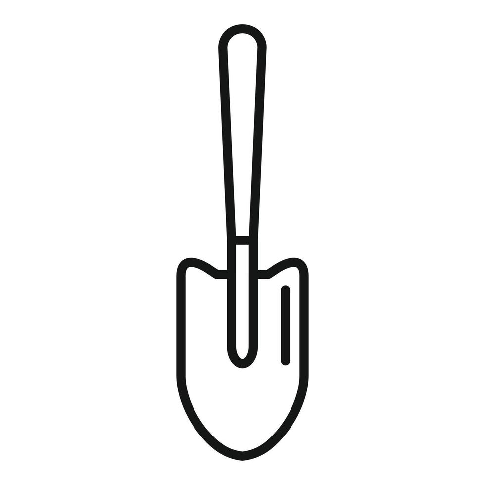 Handle shovel icon outline vector. Organic garden vector