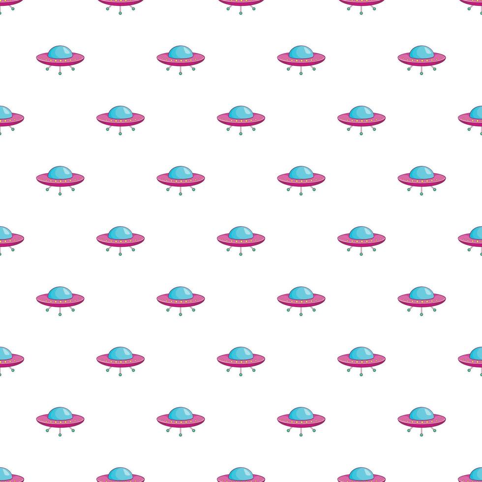 UFO pattern, cartoon style vector