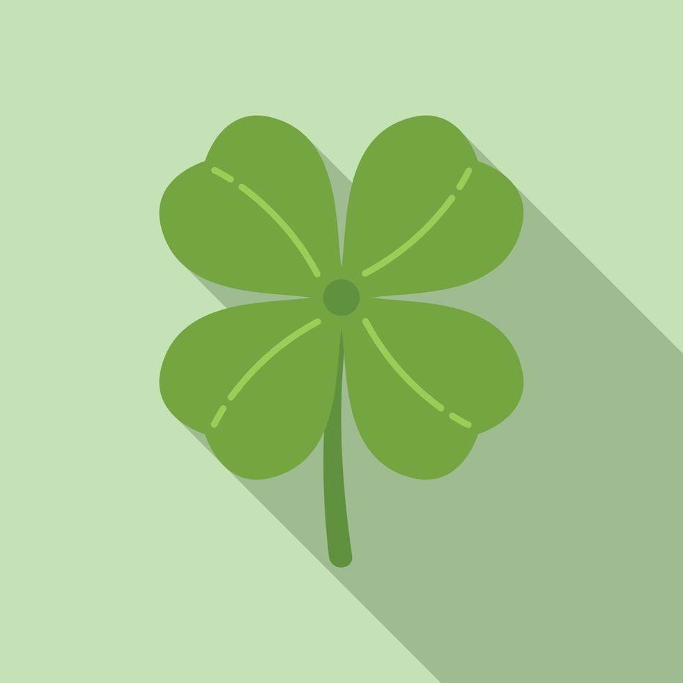 Clover plant icon flat vector. Irish luck vector