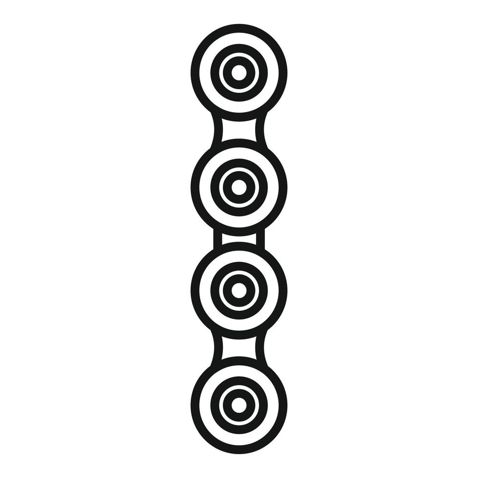 Chain icon outline vector. Web strength vector