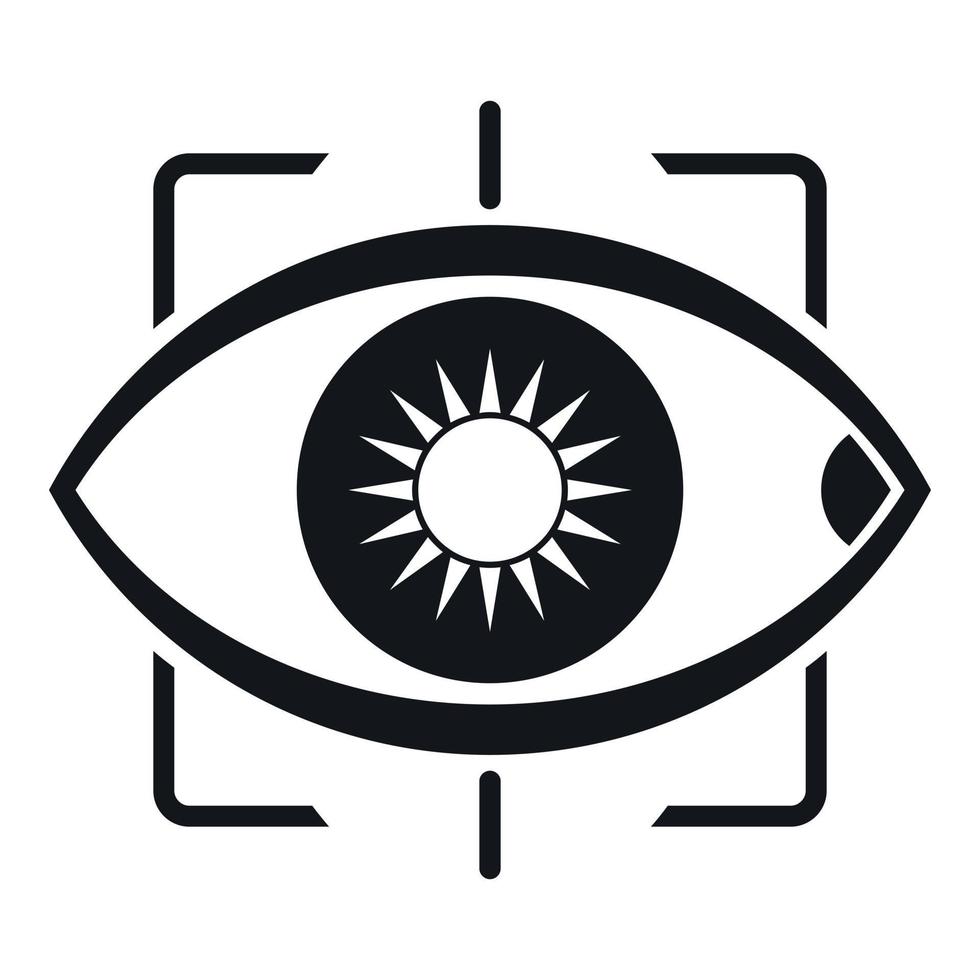 Eye icon, simple style vector