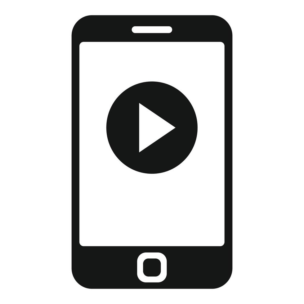 Phone video edit icon simple vector. Mobile smartphone vector