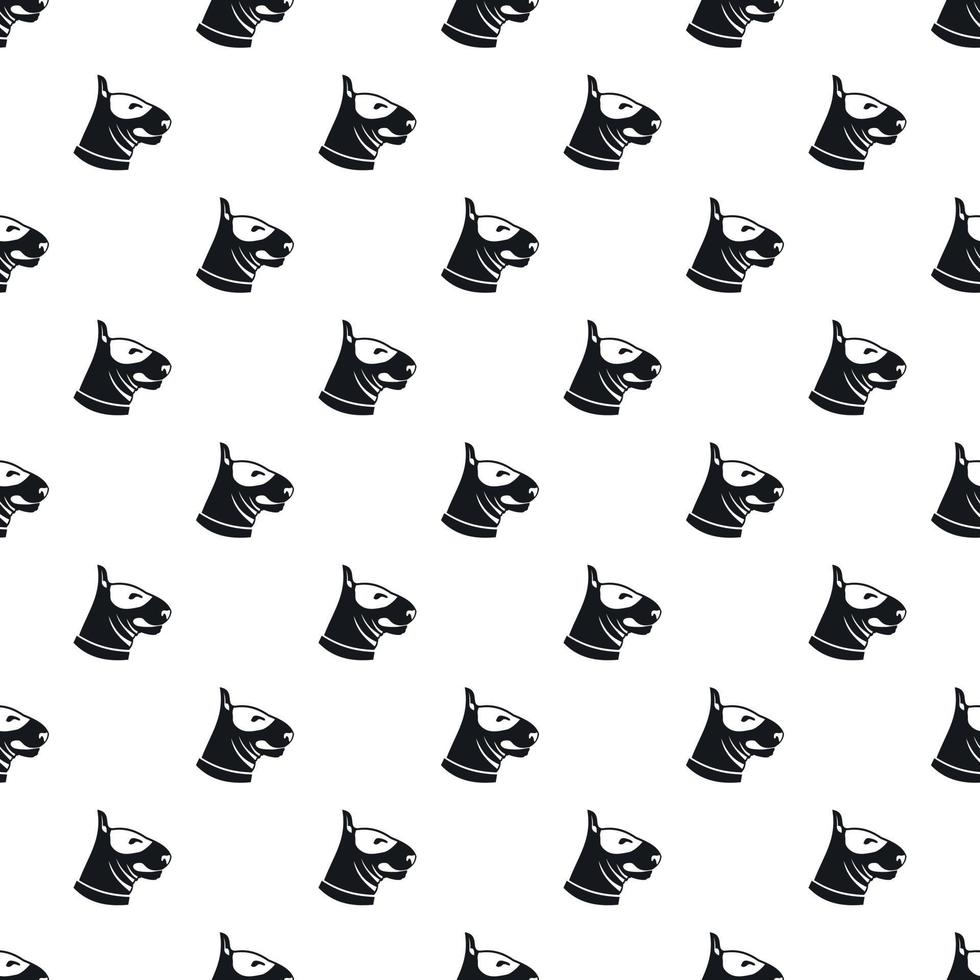 Bull terrier dog pattern, simple style vector
