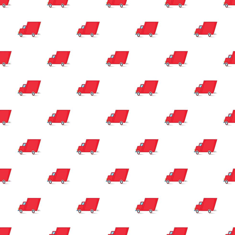 Truck pattern, cartoon style vector