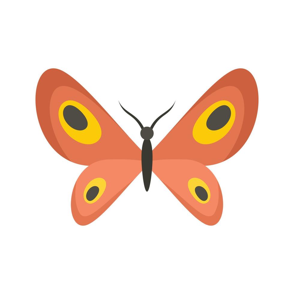 diseño mariposa icono plano aislado vector