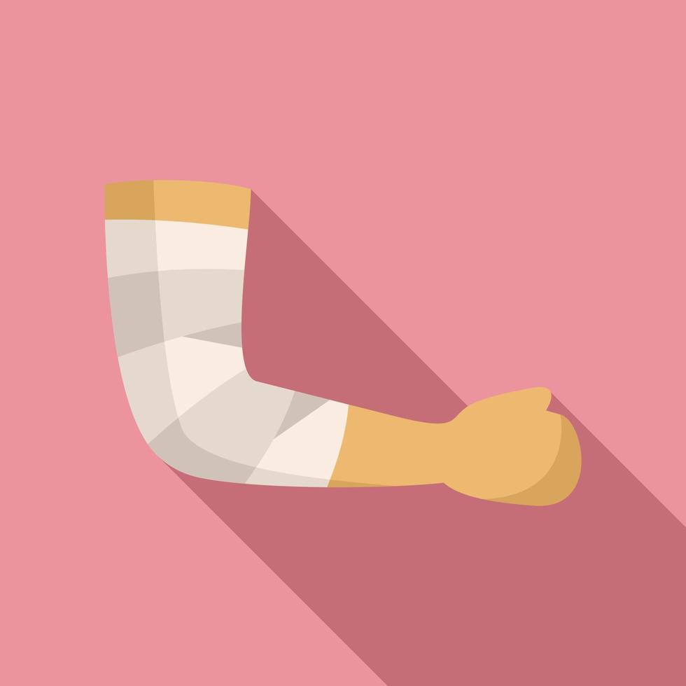 Arm shoulder bandage icon flat vector. Hand accident vector