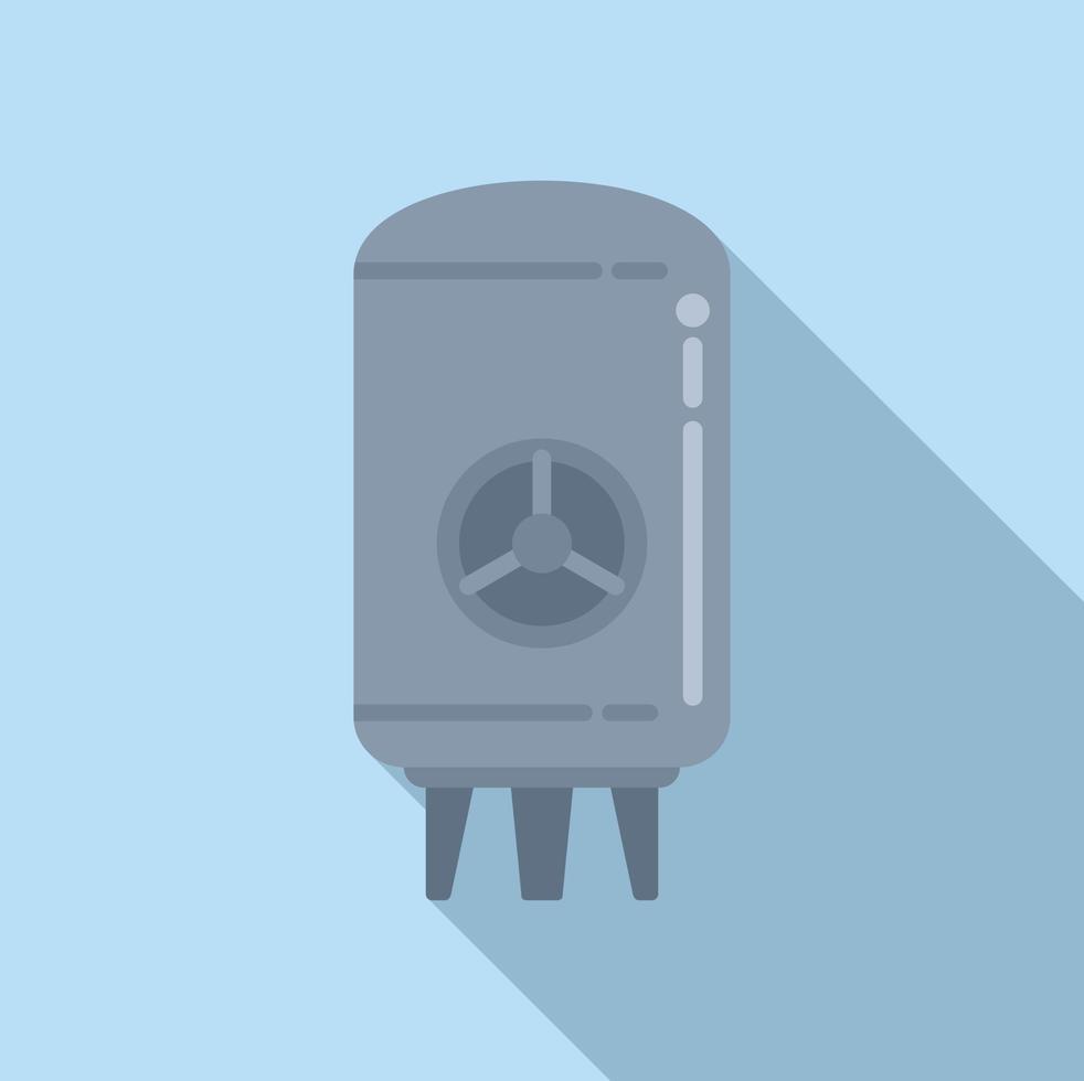 Factory tank icon flat vector. Milk production vector
