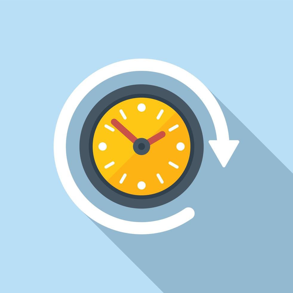 Remote time icon flat vector. Office work vector