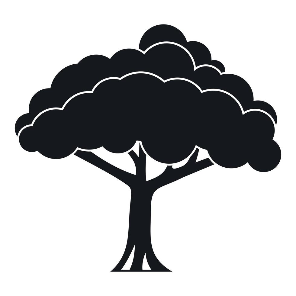 icono de árbol, estilo simple vector