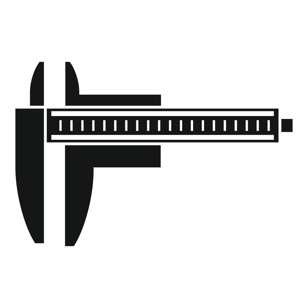vector simple de icono de calibre de precisión. calibrador a vernier