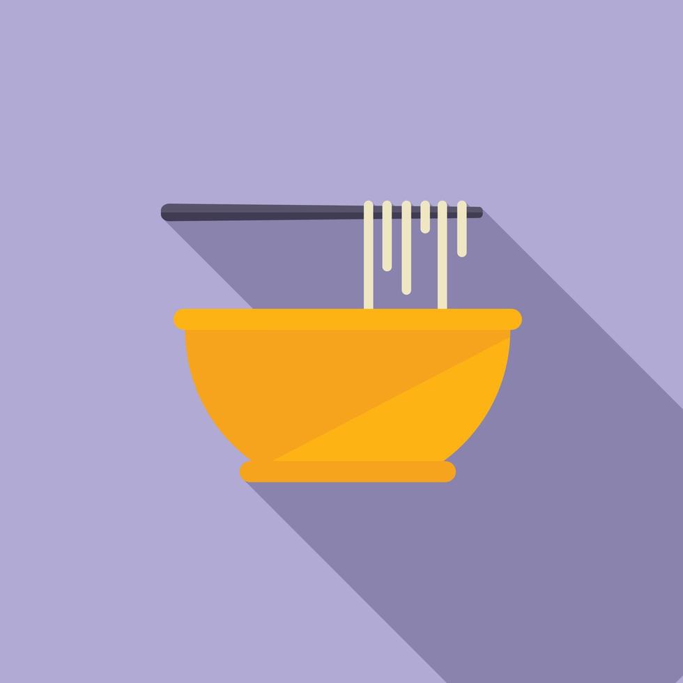 Lunch pasta icon flat vector. Healthy food vector