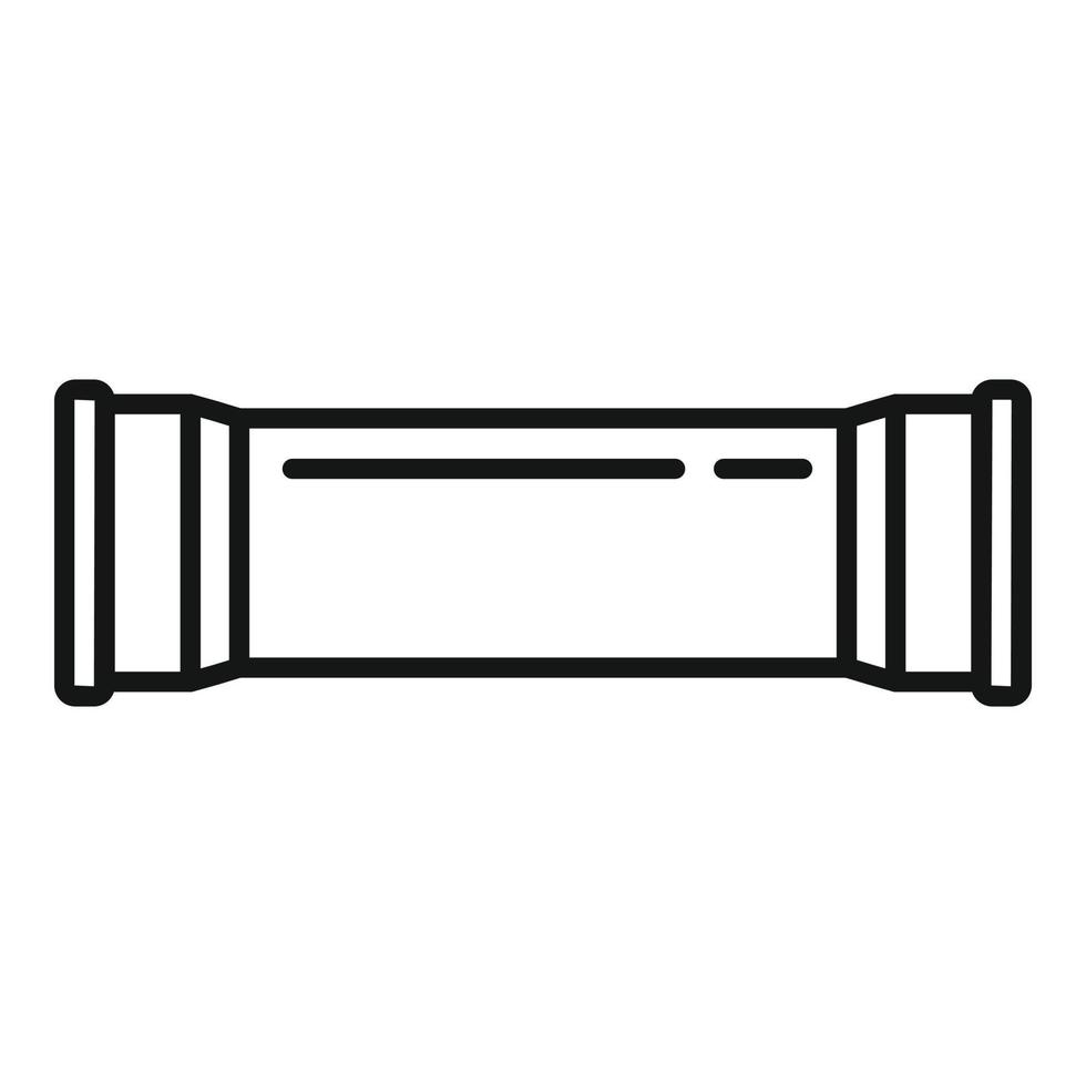 Line pipe icon outline vector. Metal tube vector