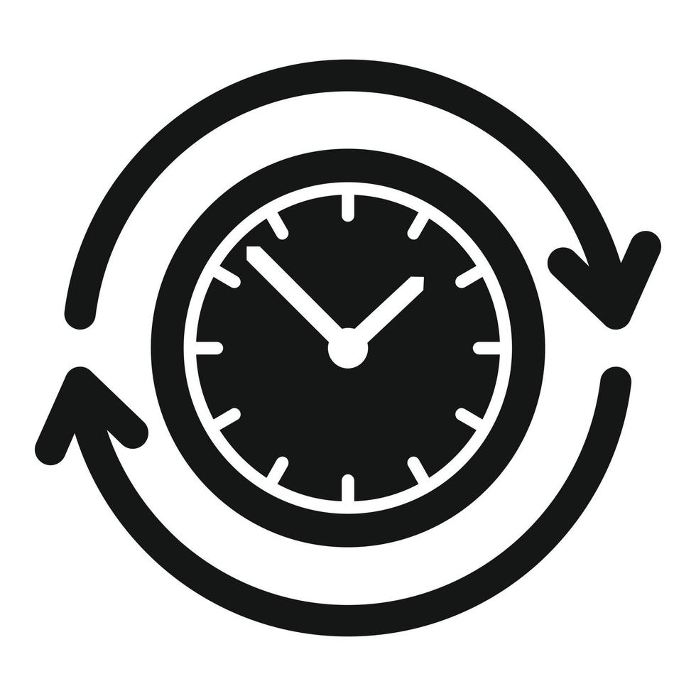 Time control icon simple vector. Project clock vector