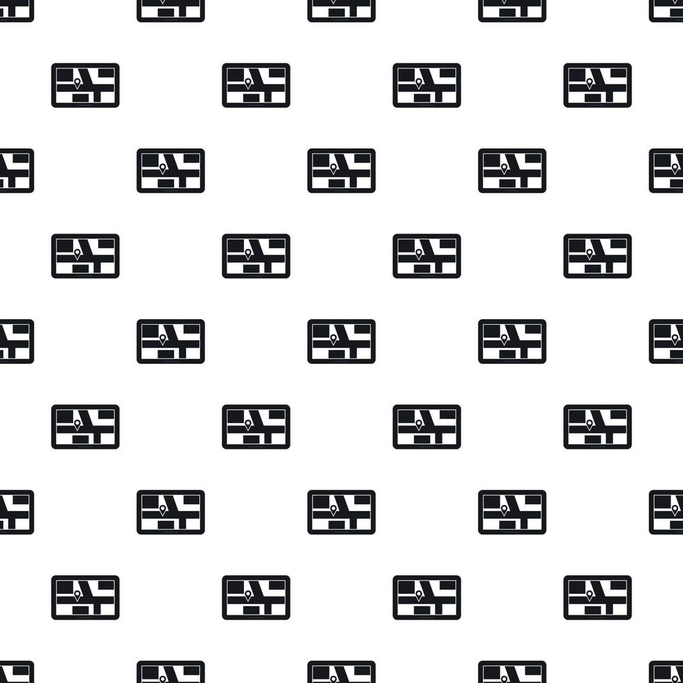 Tablet with map of area pattern, simple style vector