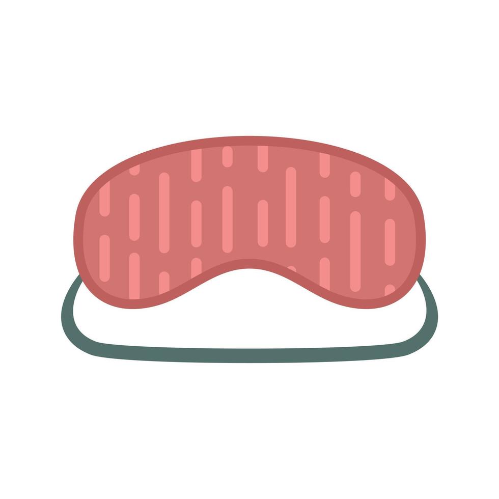 Accessory sleeping mask icon flat isolated vector