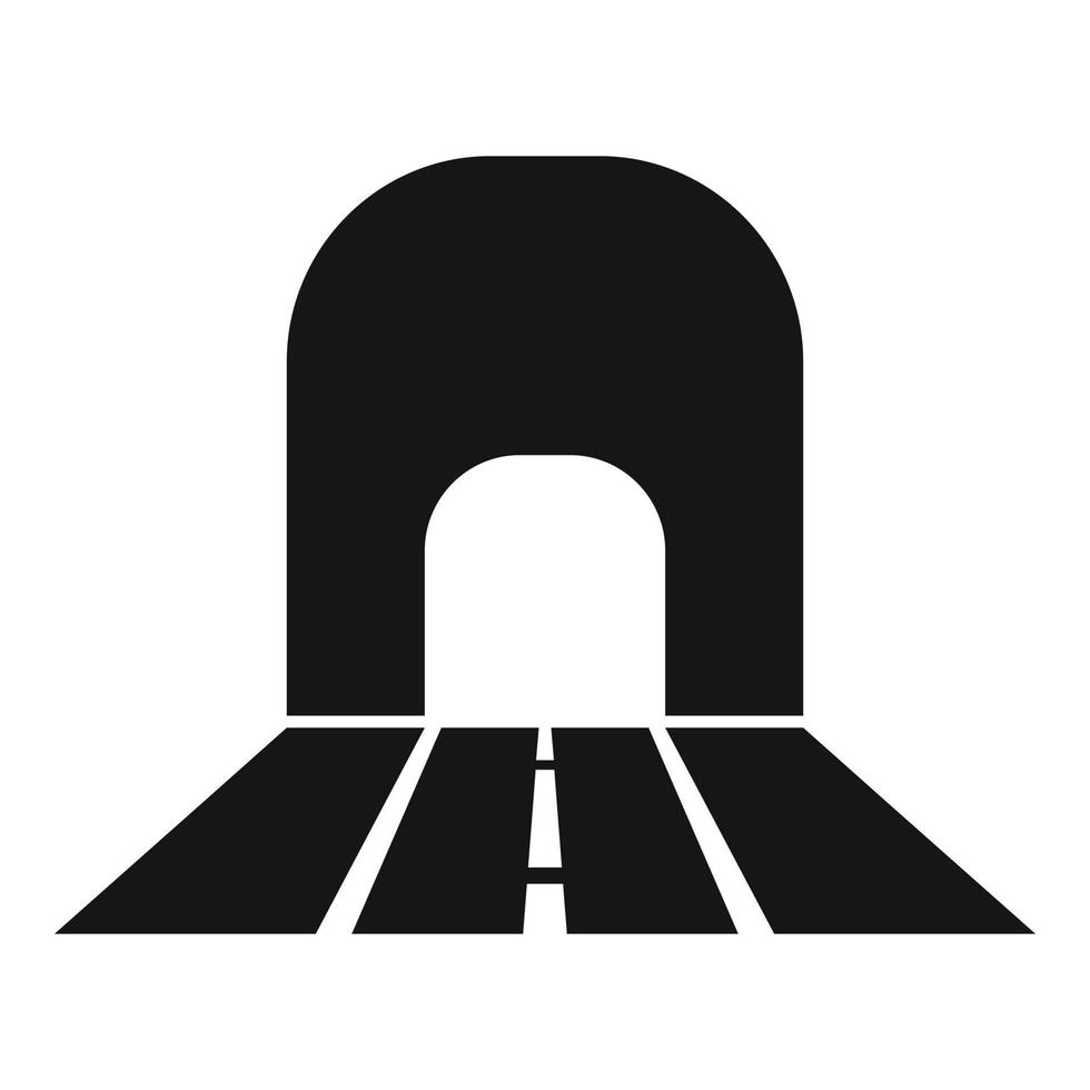 icono de túnel de carretera vector simple. camino del coche