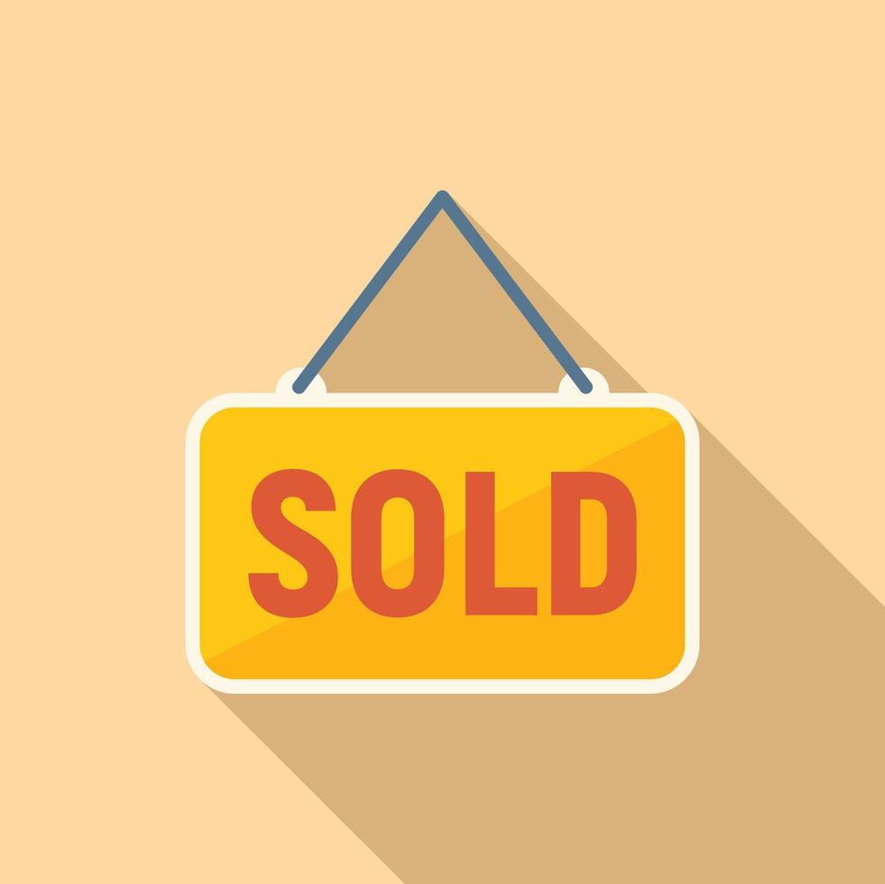 Sold board icon flat vector. Secret service vector