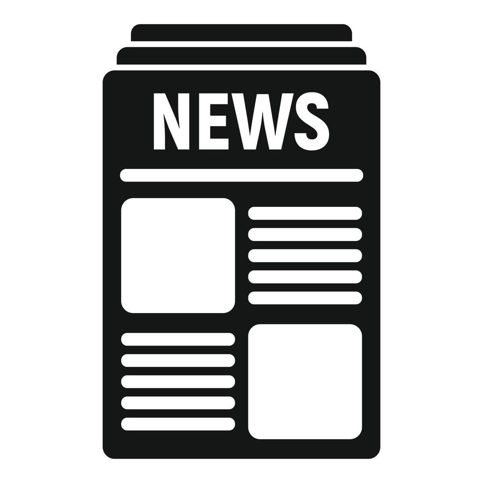 World news paper icon simple vector. Web page vector