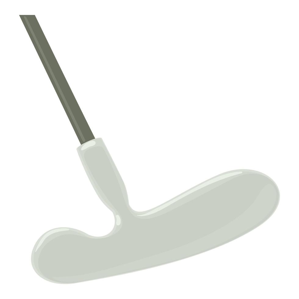 Long golf stick icon, cartoon style vector