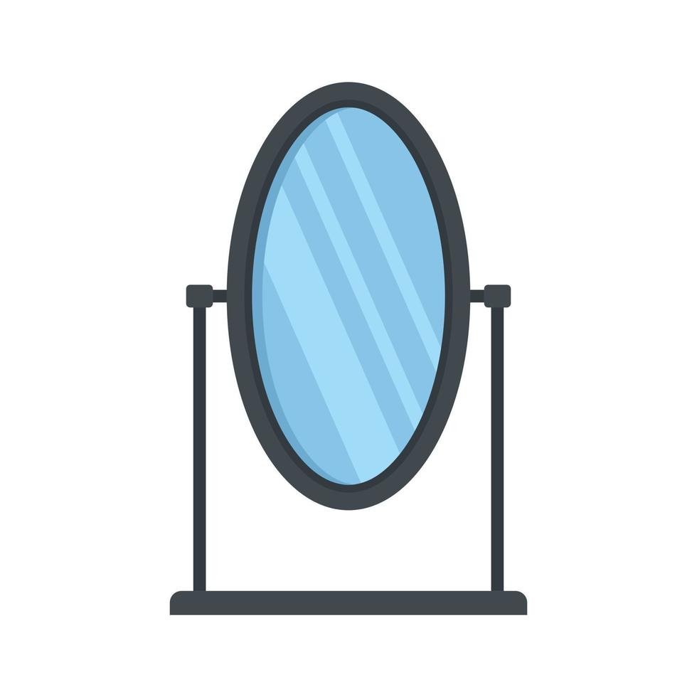 Table mirror icon flat isolated vector