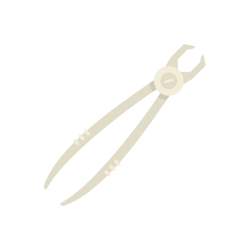 Forceps tongs icon flat isolated vector