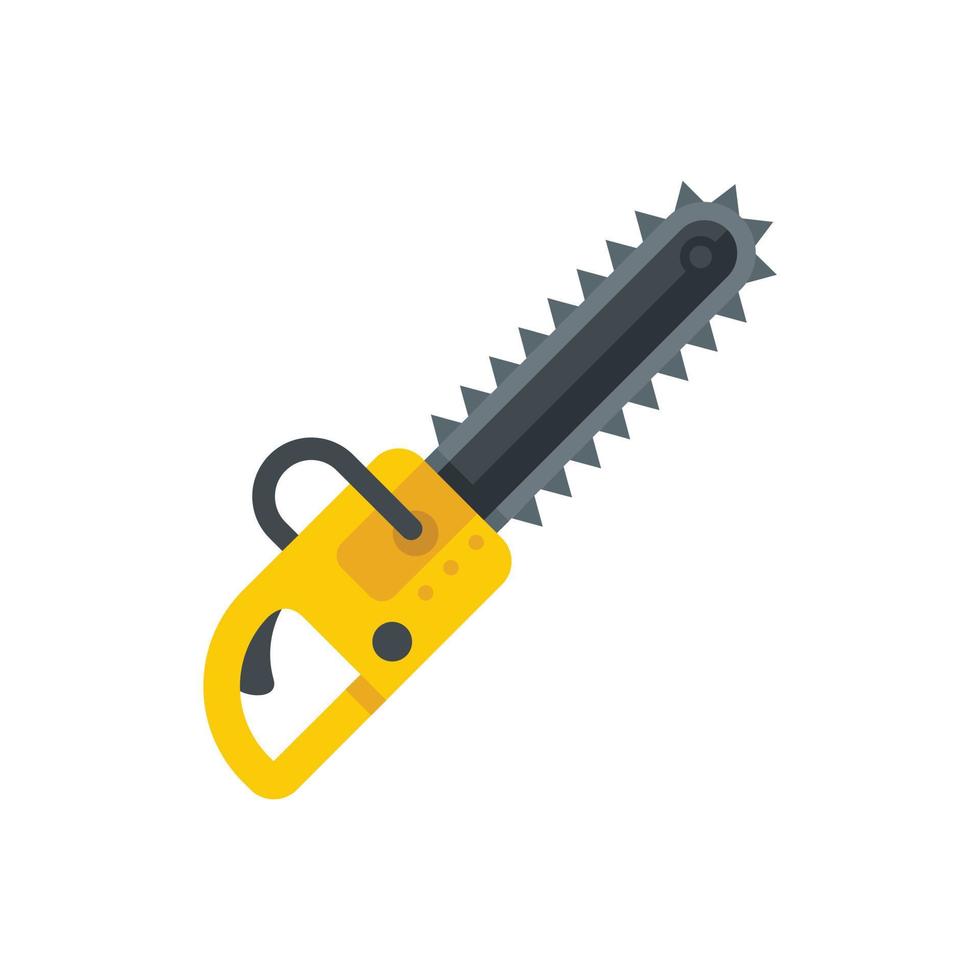 Chainsaw icon flat isolated vector