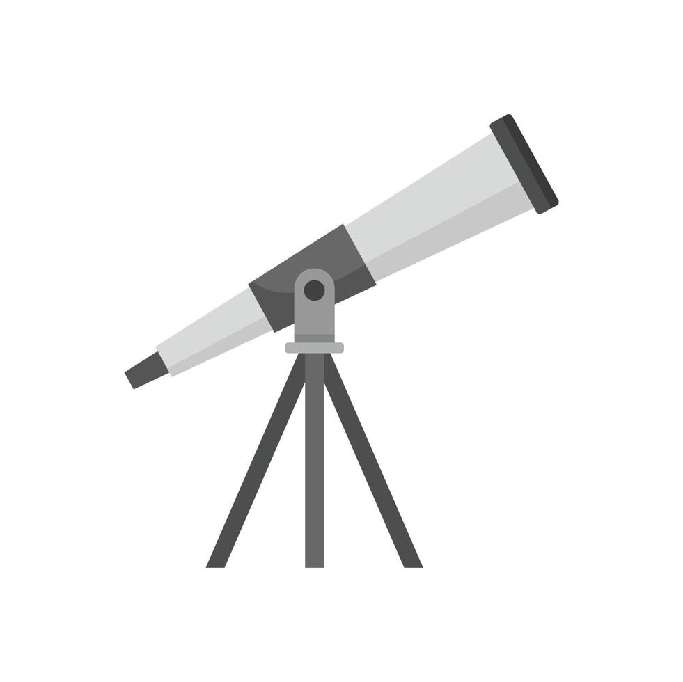 Astronomy telescope icon flat isolated vector