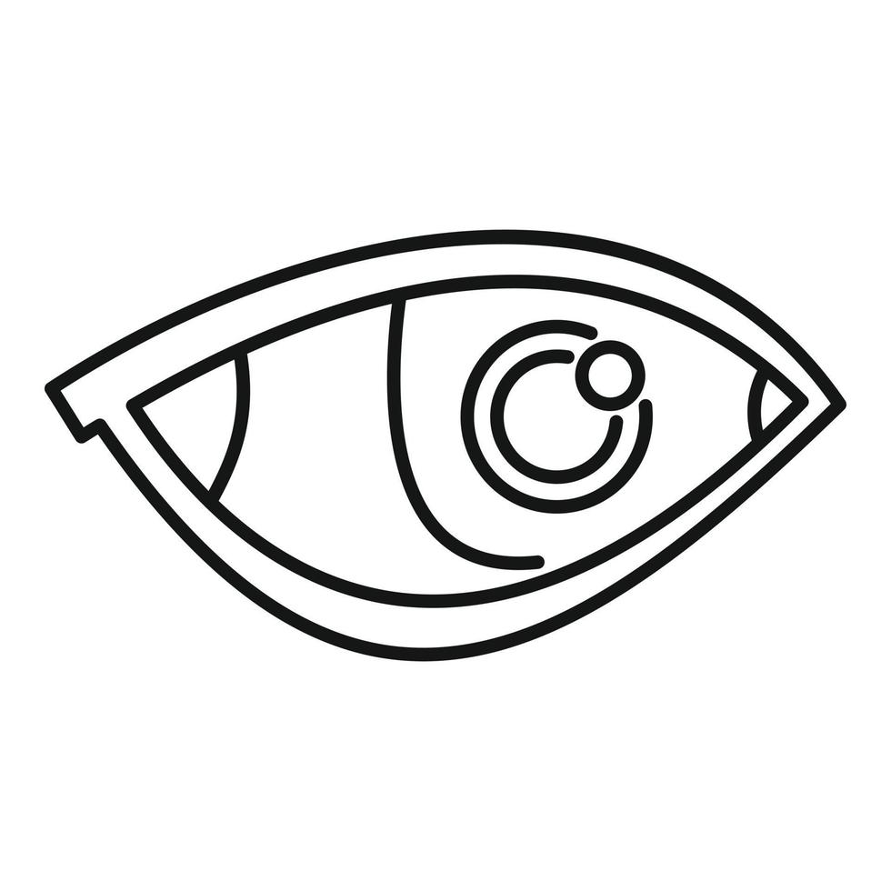 Visible eye icon outline vector. View look vector