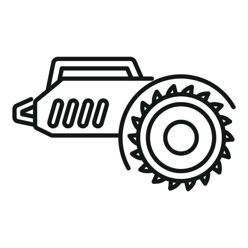Circular electric saw icon outline vector. Power chain vector